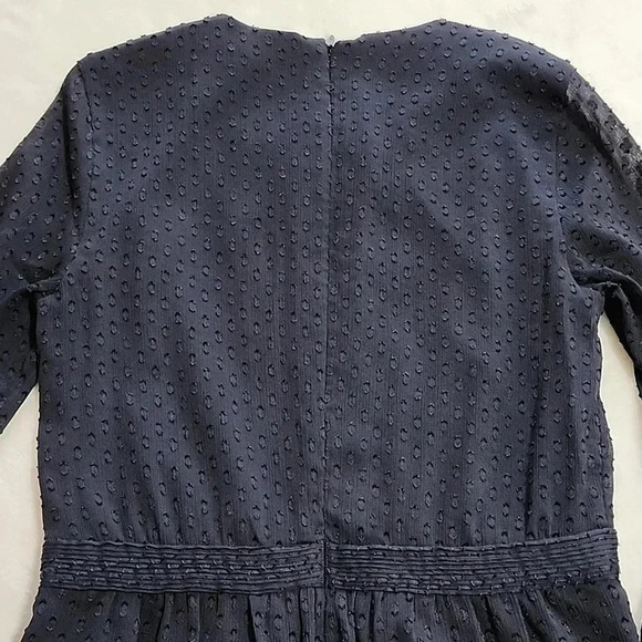 Women's Banana Republic Flutter Sleeve Dress, Navy Blue, Size 6, PreOwned - Picture 7 of 9